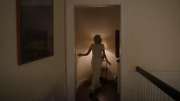 Birkenstock Arizona Big Buckle Teddy Eggshell worn by Nora Brannock (Naomi Watts) as seen in The Watcher (S01E01)