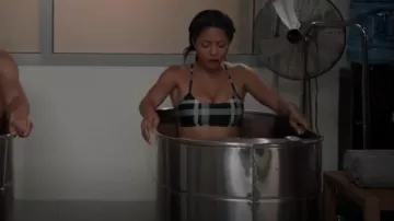 Alo Airlift Manified Plaid Bra worn by Thea Mays (Camille Hyde) as seen in All American: Homecoming (S01E11)