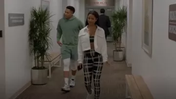 Alo Airlift High Waist Magnified Plaid Leggings worn by Thea Mays (Camille Hyde) as seen in All American: Homecoming (S01E11)