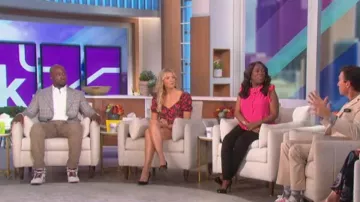 Ba&sh Doly Mini Dress worn by Amanda Kloots as seen in The Talk on October 17, 2022