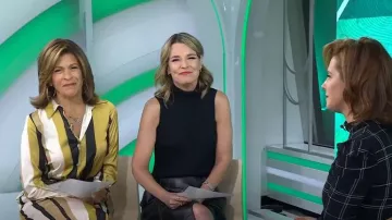 Zara Striped Belted Shirt Dress worn by Hoda Kotb as seen in Today on October 18, 2022