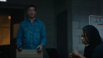 Ralph Lauren Denim Western Shirt worn by Supervisory Special Agent Remy Scott (Dylan McDermott) as seen in FBI: Most Wanted (S04E05)