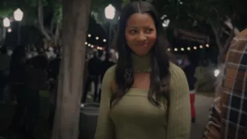 H:Ours Loren Turtleneck Shrug worn by Thea Mays (Camille Hyde) as seen in All American: Homecoming (S01E12)