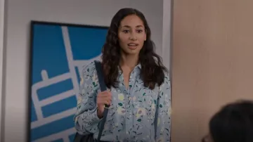 Yas Janey Puff-Sleeve Floral Shirt usada por Astrid (Meaghan Rath) como se ve en Children Ruin Everything (S02E01)