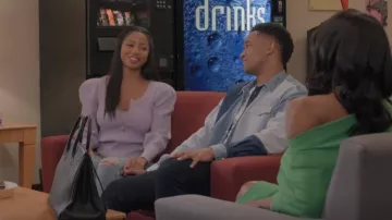 Jonathan Simkhai Sariah Recycled Rib Sweetheart Top worn by Thea Mays (Camille Hyde) as seen in All American: Homecoming (S01E12)