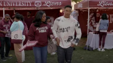 Kapital Printed Tie Dyed Cotton Jersey T Shirt worn by Damon Sims (Peyton Alex Smith) as seen in All American: Homecoming (S01E13)