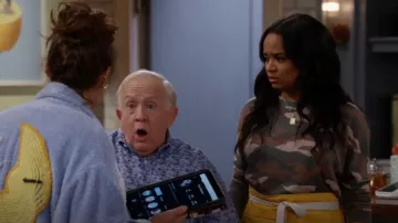 Aqua Long Sleeve Camo Tee worn by Randi (Kyla Pratt) as seen in Call Me Kat (S03E04)