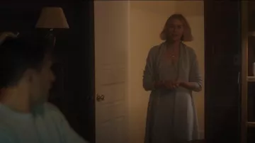 Club Monaco Shawl Collar Cashmere Cardigan worn by Nora Brannock (Naomi Watts) as seen in The Watcher (S01E04)