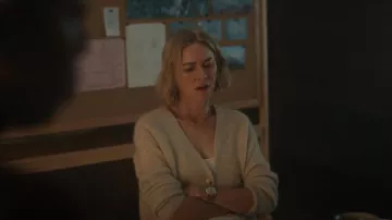 Vince Featherweight Ribbed Cardigan worn by Nora Brannock (Naomi Watts) as seen in The Watcher (S01E04)