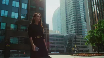 Gucci black skirt worn by Ani Fanelli (Mila Kunis) as seen in Luckiest Girl Alive movie outfits