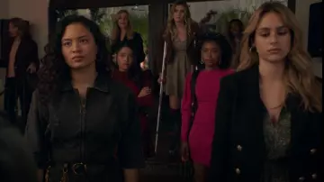 A.L.C Pink Jane Dress worn by Olive Cooper (Monique Green) as seen in Big Shot (S01E09)