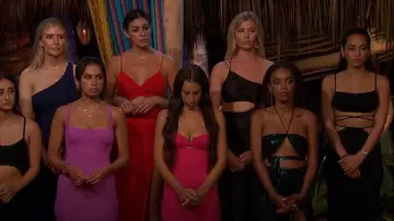 We Wore What Ruched Bandeau Top worn by Victoria Fuller as seen in Bachelor in Paradise (S08E06)