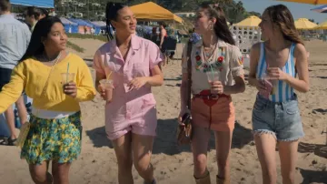Pistola Parker Short Sleeve Romper worn by Destiny Winters (Tiana Le) as seen in Big Shot (S02E01)