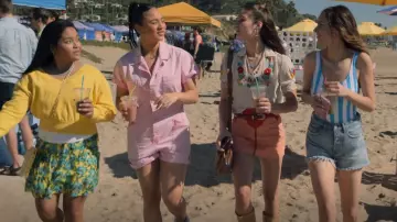 Pistola Parker Short Sleeve Romper worn by Destiny Winters (Tiana Le) as seen in Big Shot (S02E01)