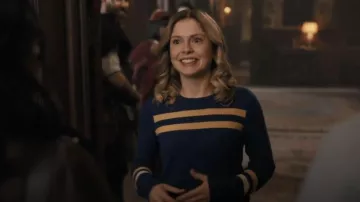 Suéter Rebecca Minkoff Marlowe. usado por Samantha (Rose McIver) como se ve en Ghosts (S01E12)