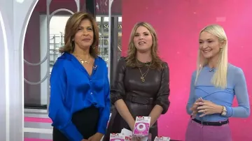 Victoria Beckham Paneled Merino Wool Top worn by Zanna Roberts Rassi as seen in Today with Hoda & Jenna on October 21, 2022