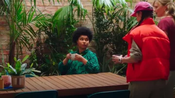 Zara Green Black Tiered Midi Dress worn by Madison Feliciano (Ebony Vagulans) as seen in My Life Is Murder (S03E07)