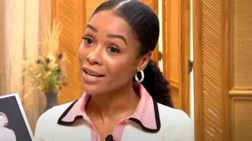 Alice + Olivia Pia Ribbed Wool Sweater worn by Zuri Hall as seen in Access Hollywood on October 19, 2022