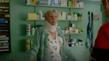 Phase Eight Jamilla Palm Print Midi Dress worn by Mrs. Tishell (Selina Cadell) as seen in Doc Martin (S10E07)