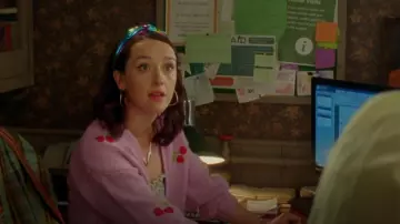 Reclaimed Vintage Inspired Cable Cardigan worn by Morwenna Newcross (Jessica Ransom) as seen in Doc Martin (S10E07)