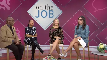 Nicholas Alexis Faux Leather Belted Dress worn by Savannah Sellers as seen in Today on October 24, 2022