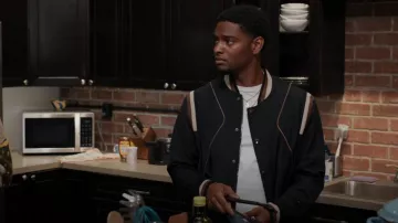 Neil Barrett Modernist Bomber Jacket worn by Jessie 'JR' Raymond (Sylvester Powell) as seen in All American: Homecoming (S02E03)