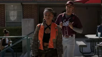 Fashion Nova Ricky Bomber Jacket worn by Simone Hicks (Geffri Maya Hightower) as seen in All American: Homecoming (S02E03)