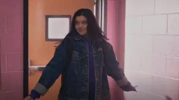Lee Vintage Washed Denim Jacket worn by Kamala Khan (Iman Vellani) as seen in Ms. Marvel (S01E02)