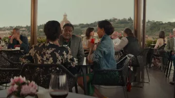 Veronica Beard Amal Vestido usado por Amy Wheeler (Zoe Saldana) como se ve en From Scratch (S01E01)