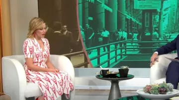 Miu Miu Spring 2017 Collection worn by Elizabeth Banks as seen in CBS Mornings on October 26, 2022