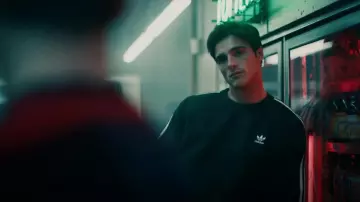 Adidas 3-Stripes Crew Sweatshirt worn by Nate Jacobs (Jacob Elordi) as seen in Euphoria (S02E01)