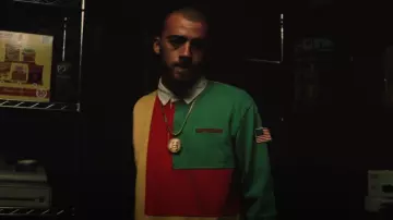 Supreme 7's Rugby L/s Long Sleeve Shirt Polo Green worn by Fezco (Angus Cloud) as seen in Euphoria (S02E01)