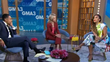 Camisa sin mangas Monse Collage-Print usada por Amanda Seales como se ve en Good Morning America el 28 de octubre de 2022