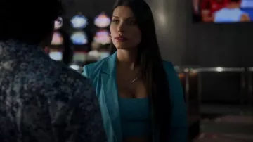 Amanda Up­richard Pit­ti­to Crop Top worn by Nadia Morales (Eva De Dominici) as seen in The Cleaning Lady (S02E06)