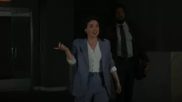 Sandro Nolan Cropped Rib Knit Sweater worn by Marissa Gold (Sarah Steele) as seen in The Good Fight (S06E08)