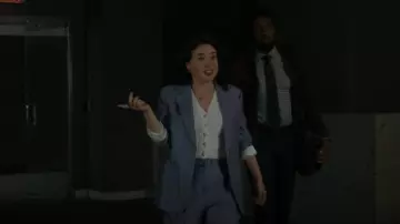 Sandro Nolan Cropped Rib Knit Sweater worn by Marissa Gold (Sarah Steele) as seen in The Good Fight (S06E08)