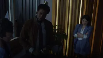 Sandro Striped Shorts worn by Marissa Gold (Sarah Steele) as seen in The Good Fight (S06E08)