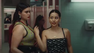 Versace Gianni Signature Knit Bandeau Top worn by Maddy Perez (Alexa Demie) as seen in Euphoria (S02E03)