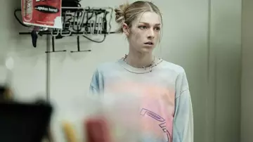 Utopia Hand Painted Shirt worn by Jules Vaughn (Hunter Schafer) as seen in Euphoria (S02E04)