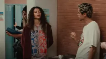 Online Ceramics Multicolor Tie-Dye 'Change Is Good' T-Shirt worn by Rue Bennett (Zendaya) as seen in Euphoria (S02E03)