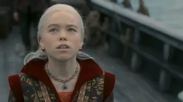Pendant Necklace worn by Princess Rhaenyra Targaryen (Milly Alcock) as seen in House of the Dragon TV show wardrobe (Season 1 Episode 4)