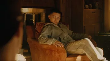 Burberry Teen Monogram Side Panel Track Pants worn by Ashtray (Javon Walton) as seen in Euphoria (S02E07)
