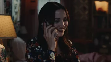 Staud Clothing Chandler Floral Velvet Long Sleeve Minidress worn by Lexi Howard (Maude Apatow) as seen in Euphoria (S02E07)
