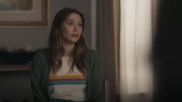 T-shirt rayé rétréci Madewell Hi-Fi Place porté par Leigh Shaw (Elizabeth Olsen) comme on le voit dans Sorry For Your Loss (S02E03)