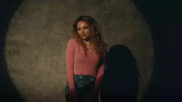 Minga London Heart Print Denim Mini Skirt worn by Halle as seen in Euphoria (S02E07)