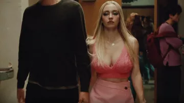 MSGM Asymmetric Hem Shorts worn by Cassie Howard (Sydney Sweeney) as seen in Euphoria (S02E07)