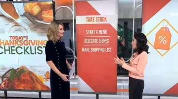 Sandro Embroidered Cardigan worn by Vicky Nguyen as seen in Today on November 1, 2022