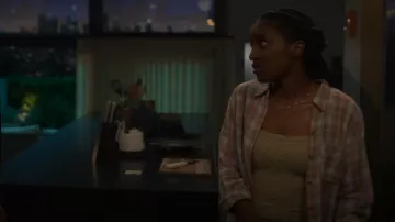 Free People Love Letter Floral Knit Camisole worn by Aderinsola Olabode as seen in Reasonable Doubt (S01E07)