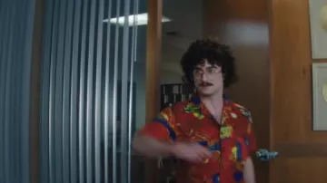 Red Hawaiian Printed Shirt worn by 'Weird Al' Yankovic (Daniel Radcliffe) as seen in Weird: The Al Yankovic Story
