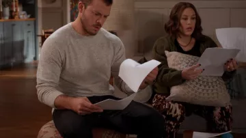 BP. Long Knit Flare Pants worn by Sarah (Caitlin McGee) as seen in Home Economics (S03E07)